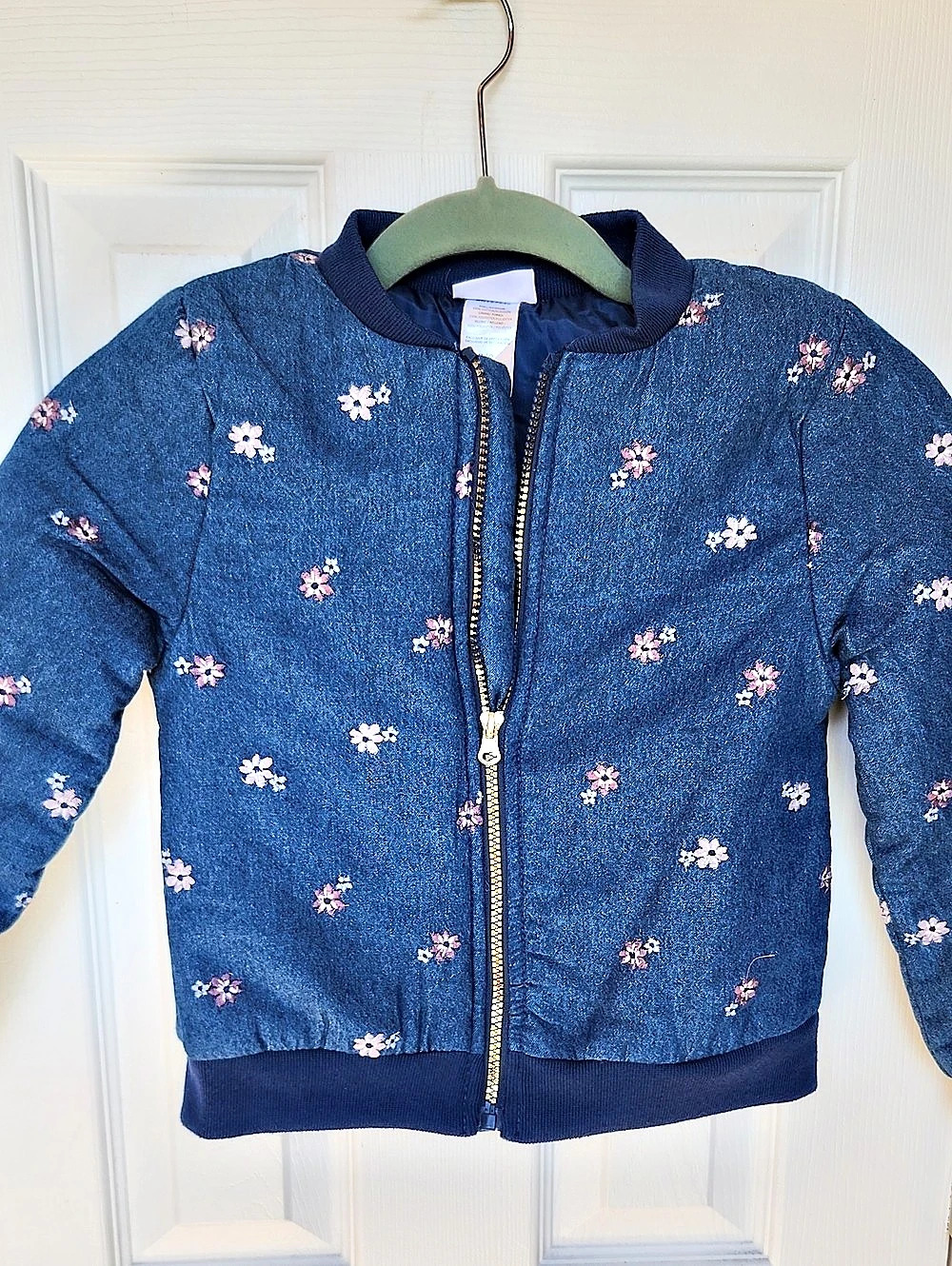 Little Lass Girls Floral Jacket Size 7/8 Like New